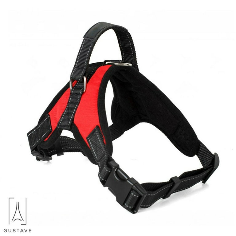 Gustave Adjustable No-Pull Dog Harness, Large, Red