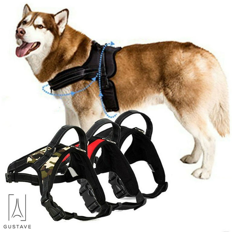 Gustave Adjustable No-Pull Dog Harness, Large, Red