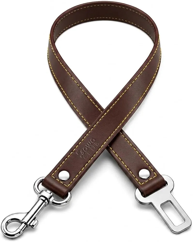 Genuine Leather Dog seat Belt for car
